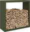 vidaXL - Haardhoutrek - 100x40x100 - cm - staal - groen