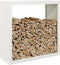 vidaXL - Haardhoutrek - 100x40x100 - cm - staal - wit