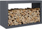 vidaXL - Haardhoutrek - 100x40x60 - cm - staal - antracietkleurig
