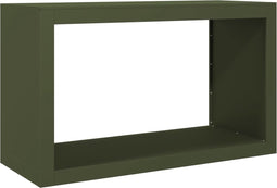 vidaXL - Haardhoutrek - 100x40x60 - cm - staal - groen