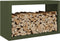 vidaXL - Haardhoutrek - 100x40x60 - cm - staal - groen