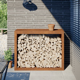 vidaXL - Haardhoutrek - 100x40x80 - cm - cortenstaal