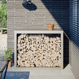 vidaXL - Haardhoutrek - 100x40x80 - cm - roestvrij - staal