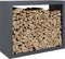 vidaXL - Haardhoutrek - 100x40x80 - cm - staal - antracietkleurig