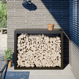 vidaXL - Haardhoutrek - 100x40x80 - cm - staal - zwart