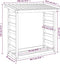 vidaXL - Haardhoutrek - 108x64,5x110 - cm - massief - grenenhout - wasbruin