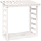 vidaXL - Haardhoutrek - 108x64,5x110 - cm - massief - grenenhout - wit