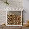 vidaXL - Haardhoutrek - 108x64,5x110 - cm - massief - grenenhout - wit