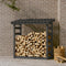 vidaXL - Haardhoutrek - 108x64,5x110 - cm - massief - grenenhout - wit