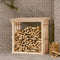 vidaXL - Haardhoutrek - 108x64,5x77 - cm - massief - grenenhout - grijs