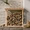 vidaXL - Haardhoutrek - 108x64,5x77 - cm - massief - grenenhout - grijs