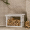 vidaXL - Haardhoutrek - 108x64,5x77 - cm - massief - grenenhout - grijs