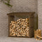 vidaXL - Haardhoutrek - 108x64,5x77 - cm - massief - grenenhout - zwart