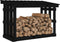 vidaXL - Haardhoutrek - 108x64,5x77 - cm - massief - grenenhout - zwart