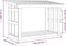 vidaXL - Haardhoutrek - 108x64,5x77 - cm - massief - grenenhout - zwart