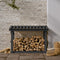 vidaXL - Haardhoutrek - 108x64,5x77 - cm - massief - grenenhout - grijs