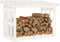 vidaXL - Haardhoutrek - 108x64,5x77 - cm - massief - grenenhout - wit