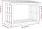 vidaXL - Haardhoutrek - 108x64,5x77 - cm - massief - grenenhout - wit