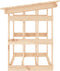 vidaXL - Haardhoutrek - 108x64,5x77 - cm - massief - grenenhout - wit