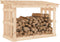 vidaXL - Haardhoutrek - 108x64,5x77 - cm - massief - grenenhout - wit