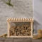 vidaXL - Haardhoutrek - 108x64,5x77 - cm - massief - grenenhout - wit