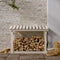 vidaXL - Haardhoutrek - 108x64,5x77 - cm - massief - grenenhout - wit