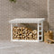 vidaXL - Haardhoutrek - 108x64,5x78 - cm - massief - grenenhout - wit