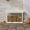 vidaXL - Haardhoutrek - 108x64,5x78 - cm - massief - grenenhout - wit