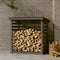 vidaXL - Haardhoutrek - 108x73x108 - cm - massief - grenenhout - wit