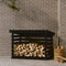 vidaXL - Haardhoutrek - 108x73x108 - cm - massief - grenenhout - wit
