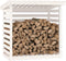 vidaXL - Haardhoutrek - 108x73x108 - cm - massief - grenenhout - wit