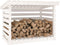 vidaXL - Haardhoutrek - 108x73x79 - cm - massief - grenenhout - wit