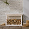 vidaXL - Haardhoutrek - 108x73x79 - cm - massief - grenenhout - wit