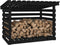vidaXL - Haardhoutrek - 108x73x79 - cm - massief - grenenhout - zwart