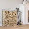 vidaXL - Haardhoutrek - 110x28x116 - cm - roestvrij - staal