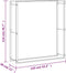 vidaXL - Haardhoutrek - 110x28x116 - cm - roestvrij - staal