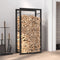 vidaXL - Haardhoutrek - 110x28x116 - cm - staal - matzwart