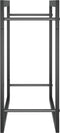 vidaXL - Haardhoutrek - 110x28x116 - cm - staal - matzwart
