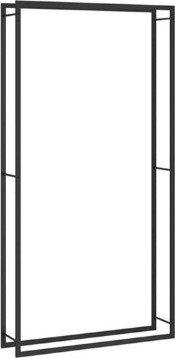 vidaXL - Haardhoutrek - 110x28x214 - cm - staal - matzwart