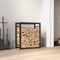vidaXL - Haardhoutrek - 110x28x214 - cm - staal - matzwart