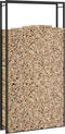 vidaXL - Haardhoutrek - 110x28x214 - cm - staal - matzwart
