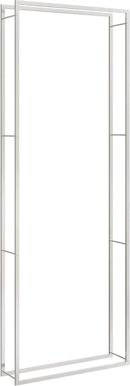 vidaXL - Haardhoutrek - 110x28x312 - cm - roestvrij - staal
