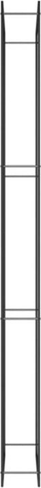 vidaXL - Haardhoutrek - 110x28x312 - cm - staal - matzwart