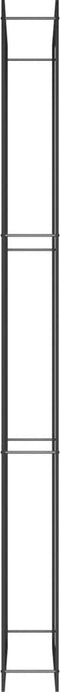 vidaXL - Haardhoutrek - 110x28x312 - cm - staal - matzwart