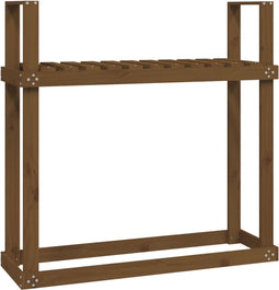 vidaXL - Haardhoutrek - 110x35x108,5 - cm - massief - grenenhout - honingbruin