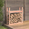 vidaXL - Haardhoutrek - 110x35x108,5 - cm - massief - grenenhout - zwart