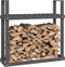 vidaXL - Haardhoutrek - 110x35x108,5 - cm - massief - grenenhout - grijs