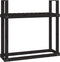 vidaXL - Haardhoutrek - 110x35x108,5 - cm - massief - grenenhout - zwart