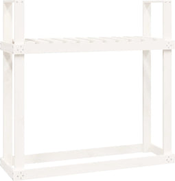vidaXL - Haardhoutrek - 110x35x108,5 - cm - massief - grenenhout - wit