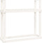 vidaXL - Haardhoutrek - 110x35x108,5 - cm - massief - grenenhout - wit